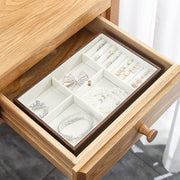 Casegrace Stackable Jewelry Organizer Trays for Drawers Wooden Jewelry Organizer