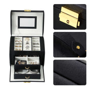 Casegrace 2023 Large PU Leather Jewelry Storage Box Travel Jewelry Organizer