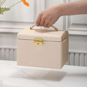 Casegrace 2023 Large PU Leather Jewelry Storage Box Travel Jewelry Organizer