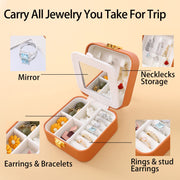 Casegrace Travel Jewelry Box Organizer With Mirror