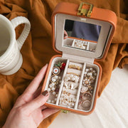 Casegrace Travel Jewelry Box Organizer With Mirror