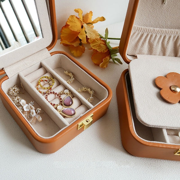 Casegrace Travel Jewelry Box Organizer With Mirror
