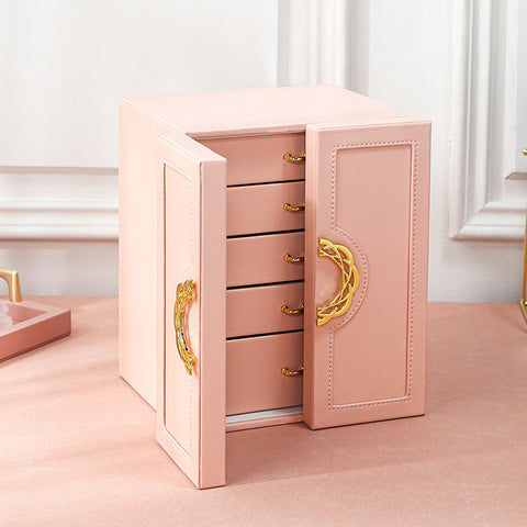 Casegrace PU Leather Jewelry Box Organizer Big Jewelry Storage Jewelry Armoire Box