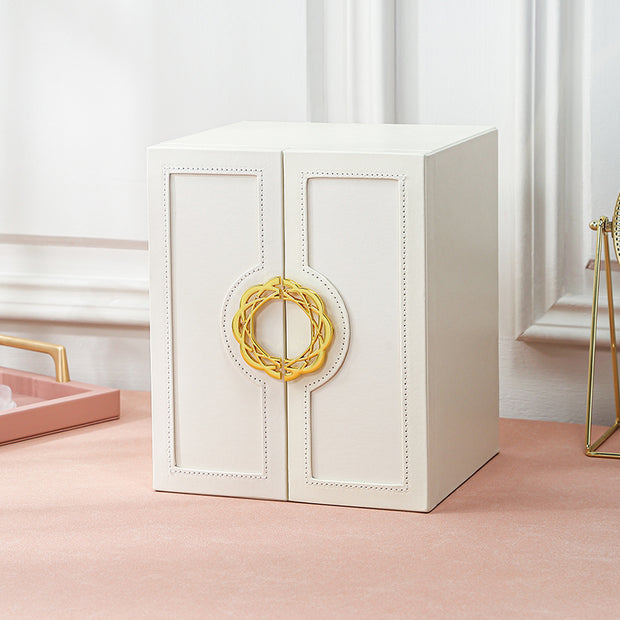 Casegrace PU Leather Jewelry Box Organizer Big Jewelry Storage Jewelry Armoire Box